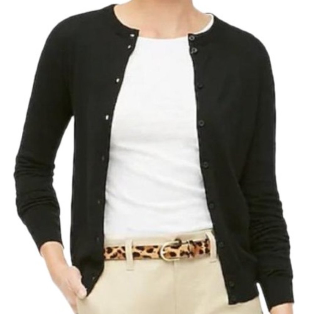 Women's Size M J. Crew Clare Cardigan in black.